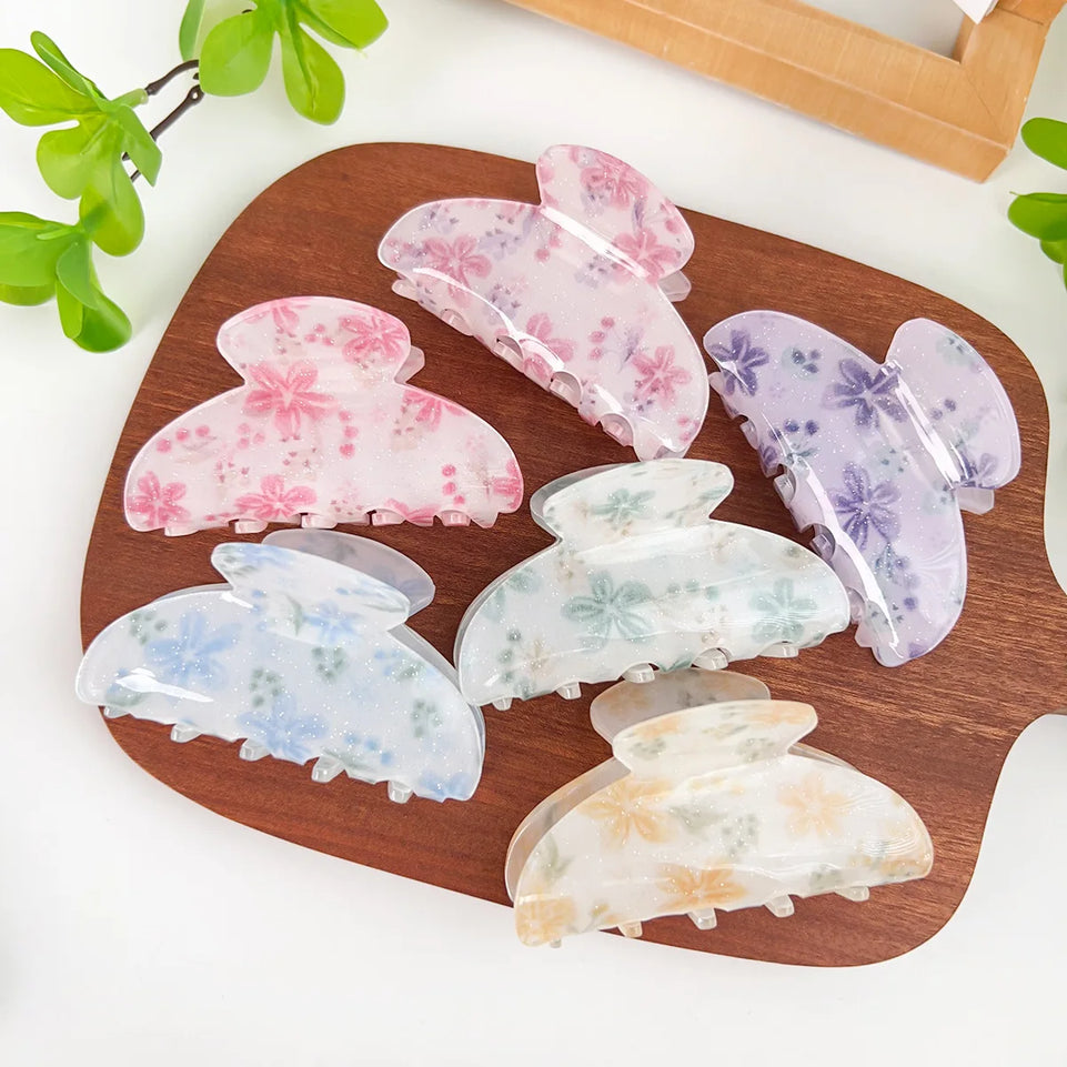 Artistic hair claw clip Flowers hair claws Floral hair claw Sweet hair clip claw Hair clips for girls Accessories for women