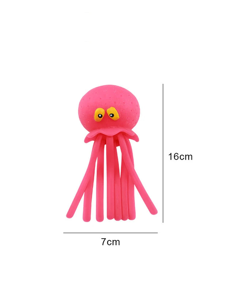 Summer Swimming Play Water Bathroom Toy Baby Bath Toys Sponge Water Absorbing Octopus Squeezing Stress Relief Toys for Children