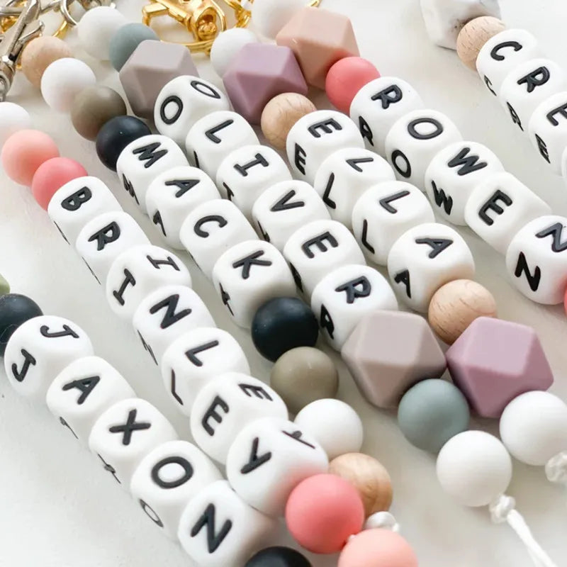 Y2k handmade name keychain | personalized | customized | baby gift | beaded | backpack, purse hangings