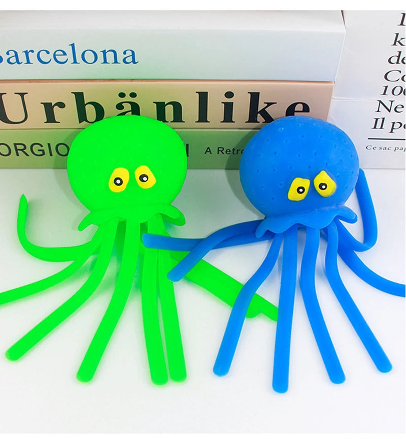 Summer Swimming Play Water Bathroom Toy Baby Bath Toys Sponge Water Absorbing Octopus Squeezing Stress Relief Toys for Children