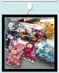 2PCS Cute Princess Five Star Color Double Head Headwear Kids Elastic Hair Bands Children Ropes Girls Accessories Baby Headdress