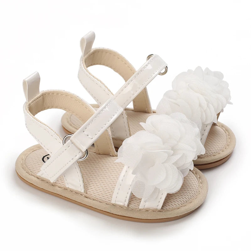 Baby Shoes Baby Shoes 0-18 Months Female Infant Fashion Flower Sandals Non slip Soft Sole Walking Shoes