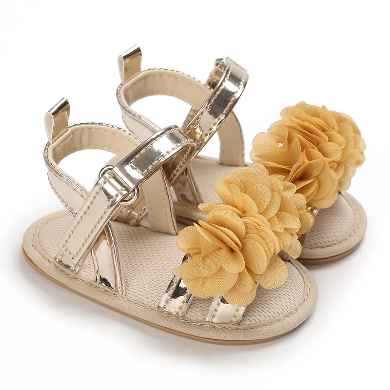 Baby Shoes Baby Shoes 0-18 Months Female Infant Fashion Flower Sandals Non slip Soft Sole Walking Shoes