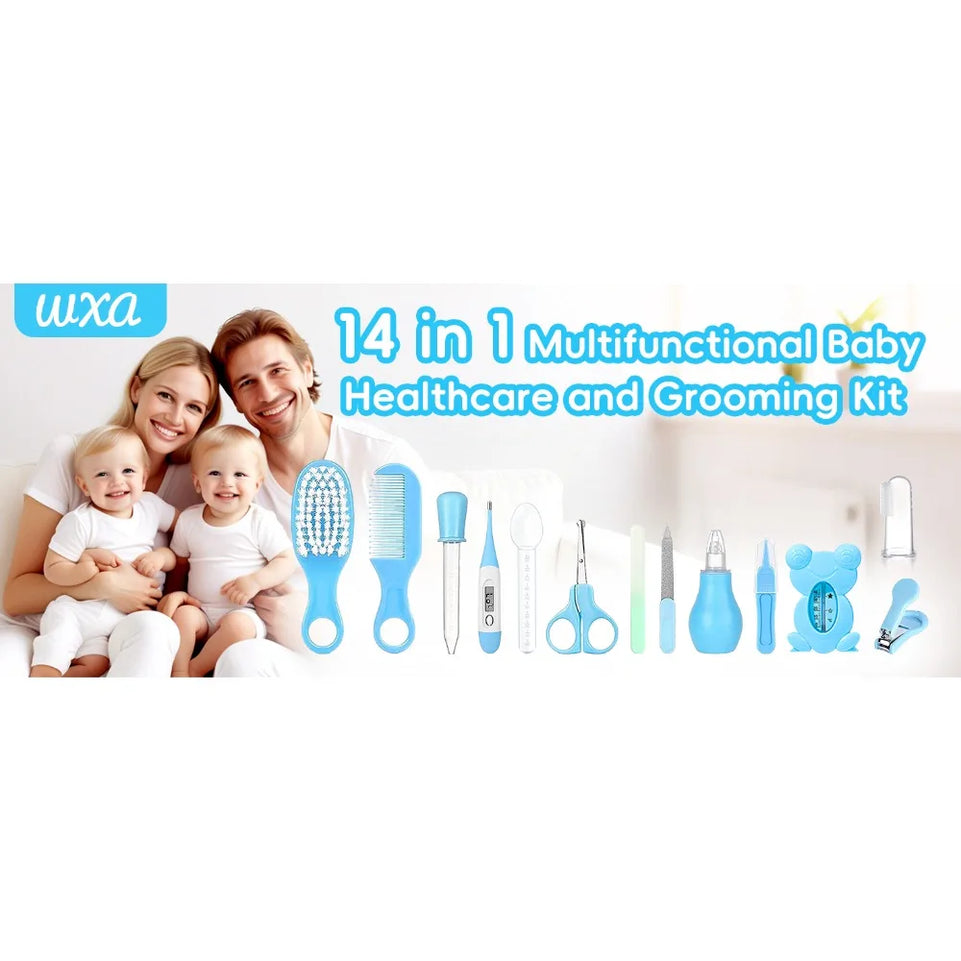 Baby Healthcare and Grooming Kit Baby Safety Set Newborn Nursery Health Care Set with Hair Brush Nail Clippers for Baby Care Kit