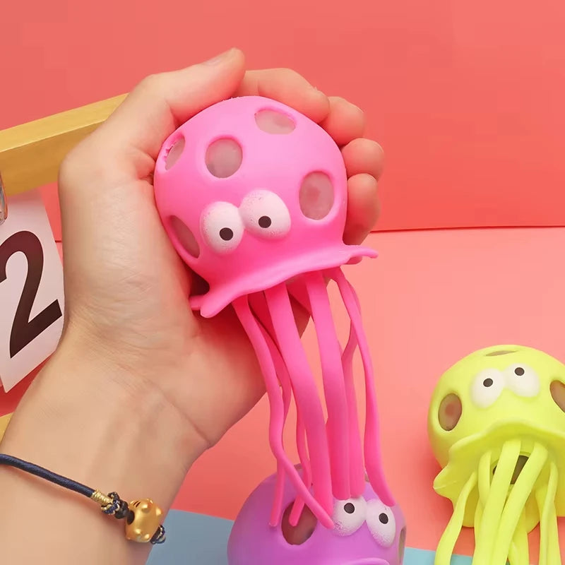 Summer Swimming Play Water Bathroom Toy Baby Bath Toys Sponge Water Absorbing Octopus Squeezing Stress Relief Toys for Children