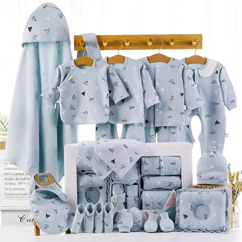 18/22 Pieces Newborn Clothes Baby Gift Pure Cotton Baby Set 0-6 Months Autumn And Winter Kids Clothes Suit Unisex Without Box