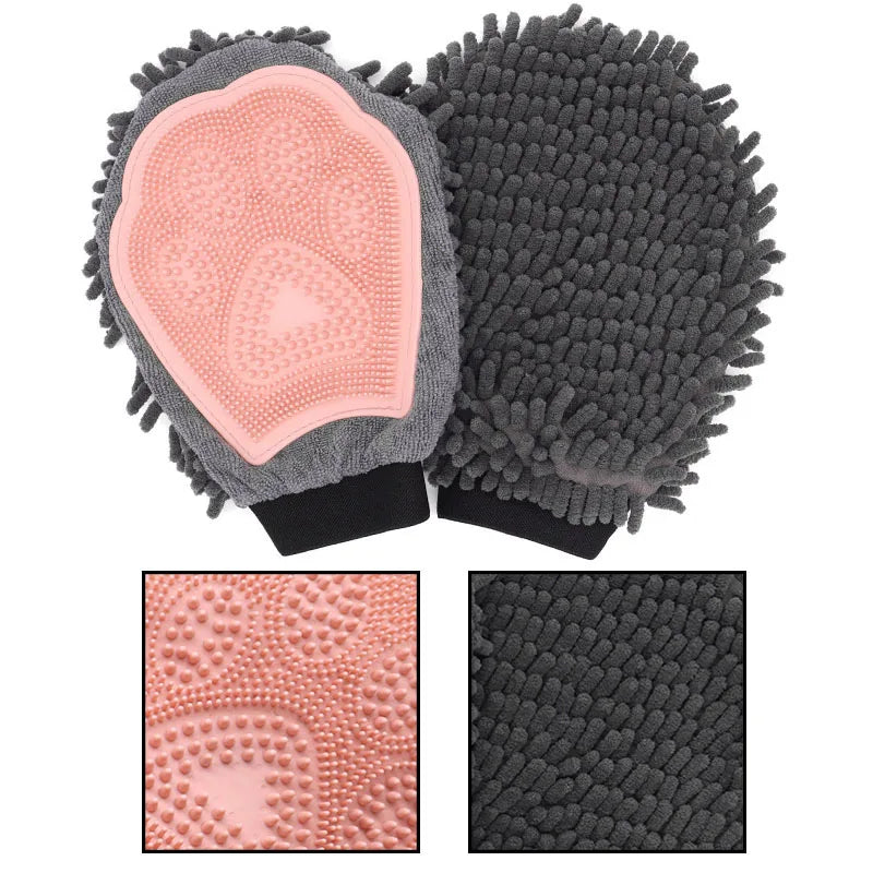 1PC Dog Grooming Brushes Shedding Comb Gloves Double-Sided Cleaning Massage Glove Dog Hair Removal Glove Dog Hair Removes Glove