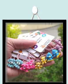 2PCS Cute Star Flower Grape Princess Headwear Kids Elastic Hair Bands Cartoon Baby Headdress Children Ropes Girls Accessories