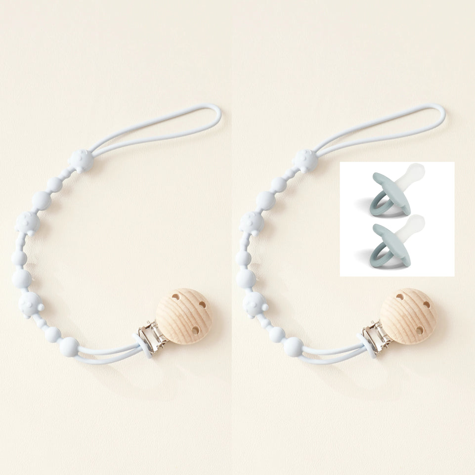 1/4PCS New Baby Gift Teether Chain BPA Free Silicone Baby Pacifier Clip Portable Nipple Holder Teether Toys Baby Accessories