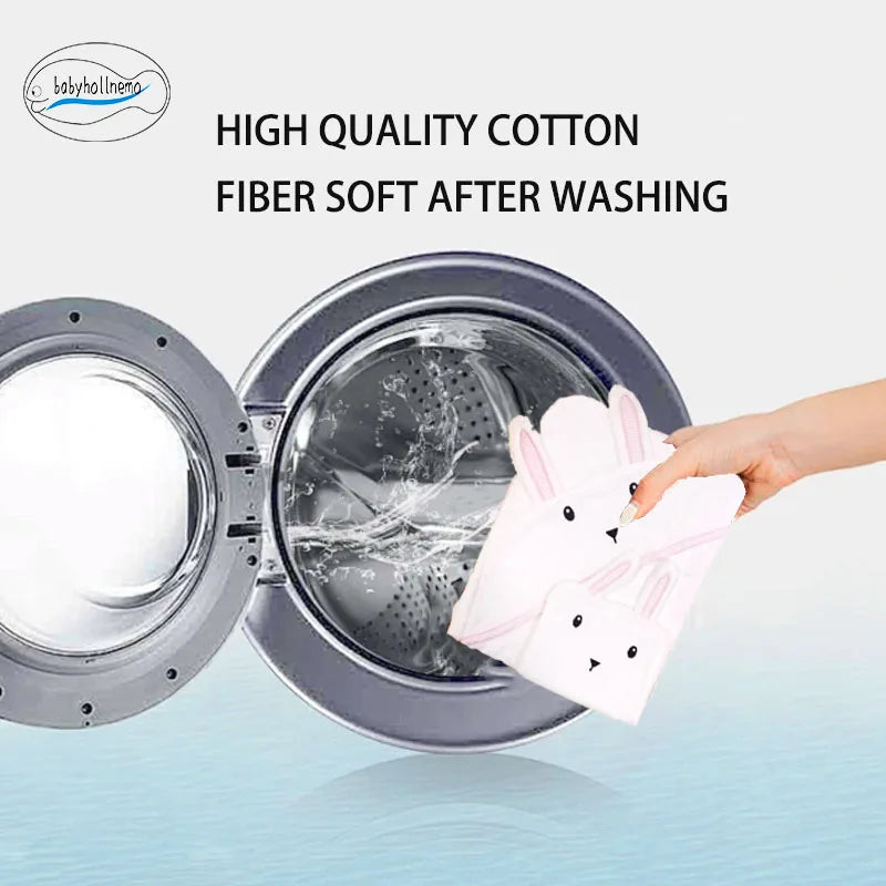 Cartoon Baby Bath Towel cotton soft Bathrobe Hooded Swaddle Towel Skin-friendly Machine Washable for Boys Girls