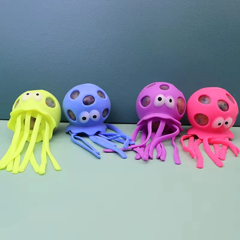 Summer Swimming Play Water Bathroom Toy Baby Bath Toys Sponge Water Absorbing Octopus Squeezing Stress Relief Toys for Children