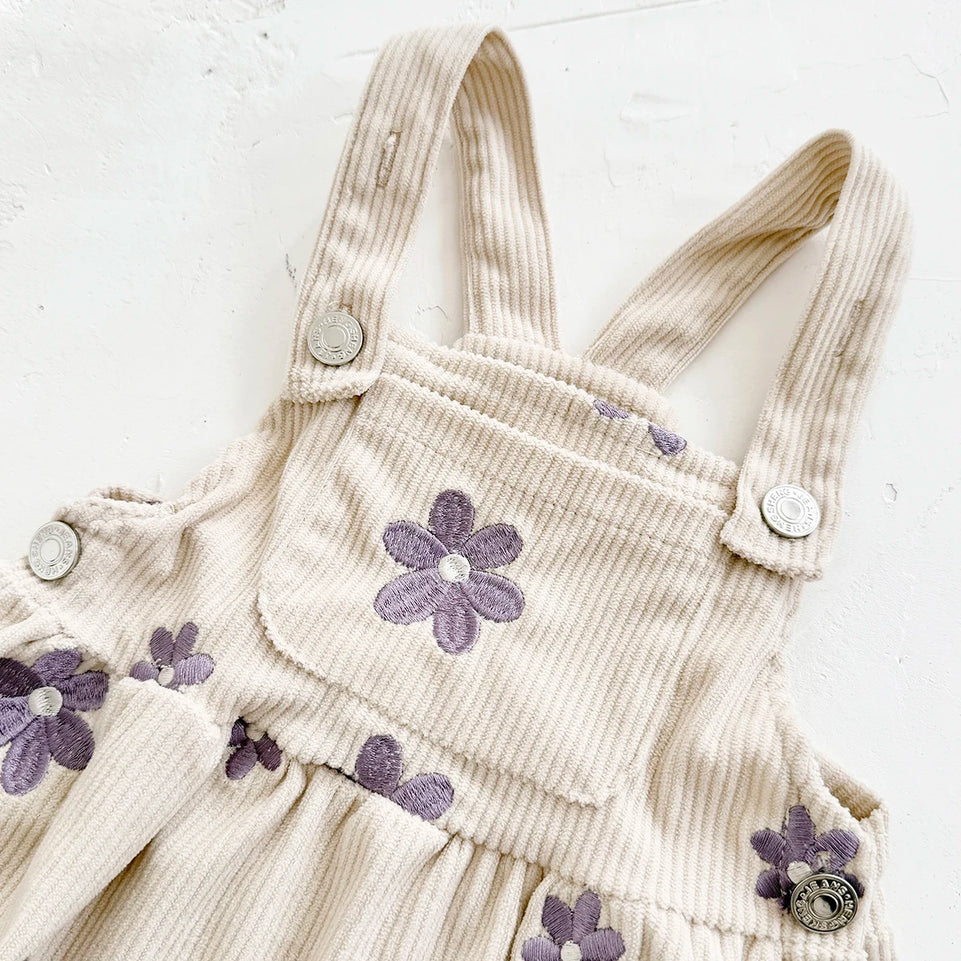 Ins Baby Clothes Girls Denim Dresses Flowers Embroidery Strap Skirt Infant Kids' Dresses One-piece Overall 2 Years Girl Clothes