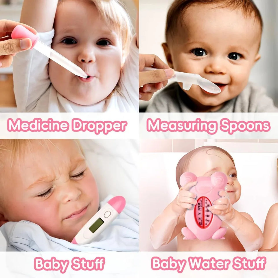 Baby Healthcare and Grooming Kit Baby Safety Set Newborn Nursery Health Care Set with Hair Brush Nail Clippers for Baby Care Kit