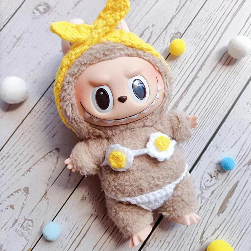 Labubu Clothing Summer Clothes Bikini Baby Clothes Glue Doll Pendant Potato Chip Clothes Replace Packaging Decoration