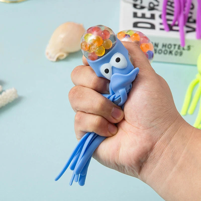 Summer Swimming Play Water Bathroom Toy Baby Bath Toys Sponge Water Absorbing Octopus Squeezing Stress Relief Toys for Children