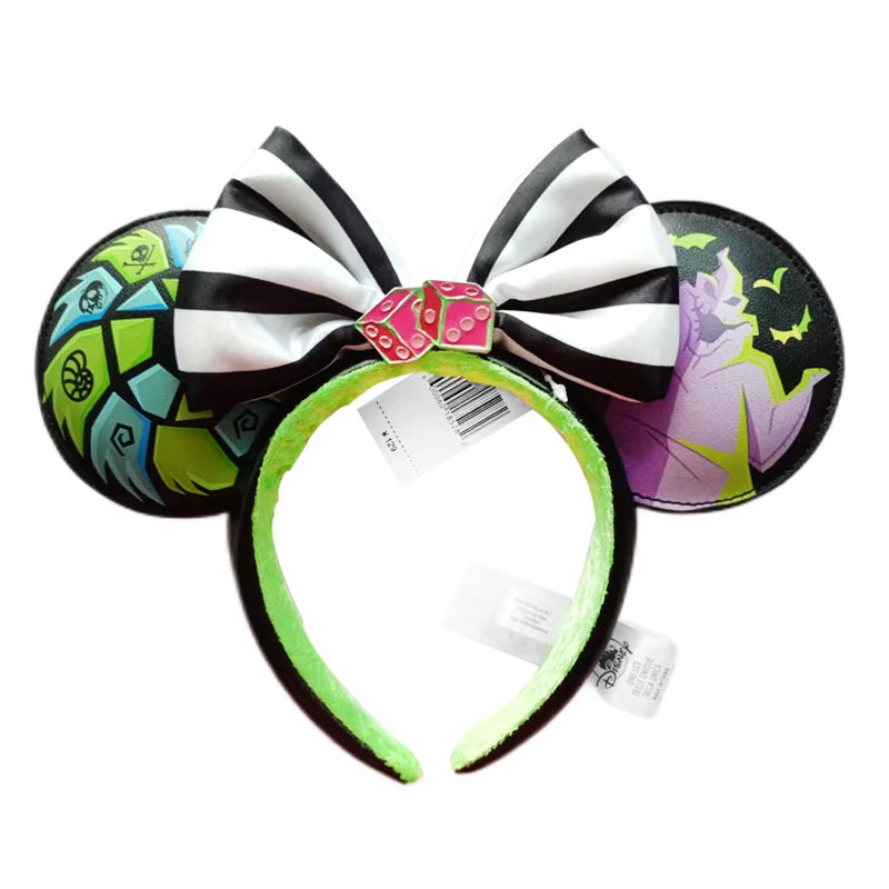 Minnie Mouse Ear Headband For Women Disneyland Headband Mickey Adult/Child Ears Leather Plush Sequin Cosplay Girls Accessories