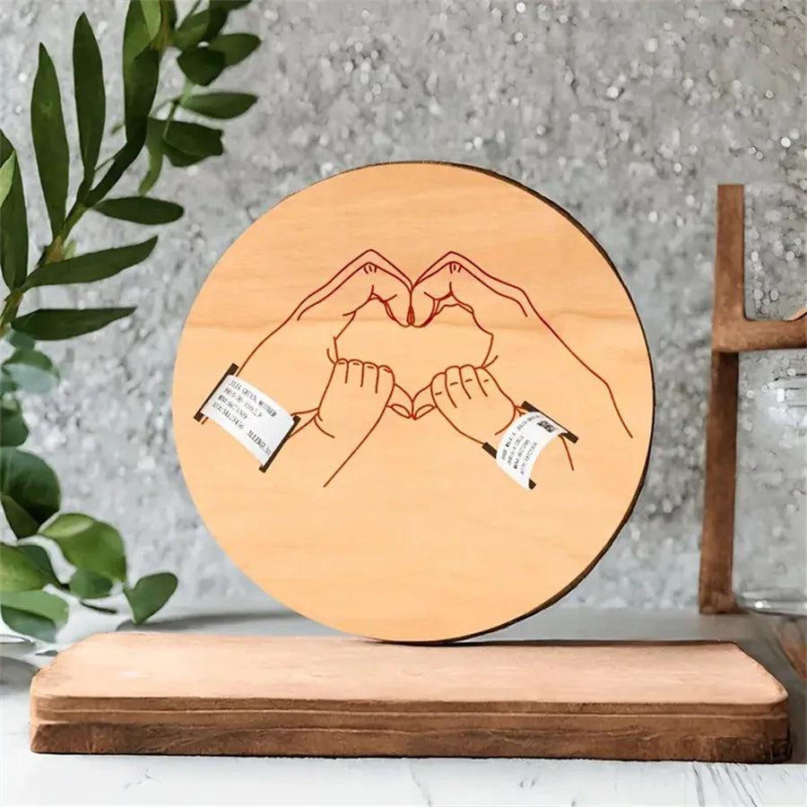 Newborn Engraved Keepsake Holder Photography Accessories Personalized Name Baby Gift Memorial Day Gift 