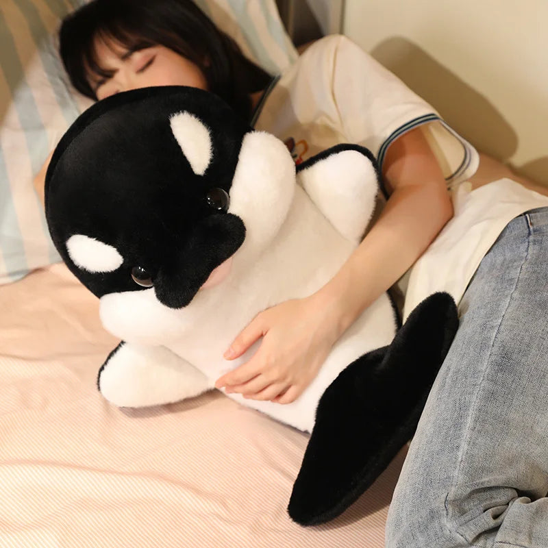 35/50cm Kawaii Killer Whale Plush Toys Stuffed Orcinus Orca Fish Doll Cute Shark Cartoon Soft Sleep Pillow Kids Girls Baby Gift