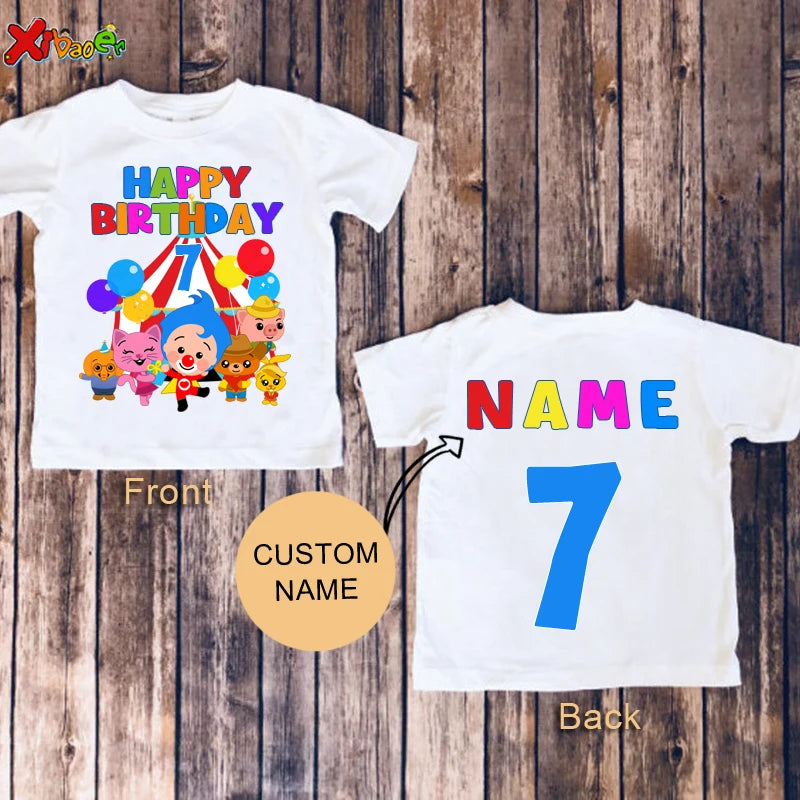 boy Birthday Shirt Girl Shirts Party Shirt for Kids Personalized Name Shirt Toddler Baby Gift 3 1st Clothes Boy Tee Girl Shirt