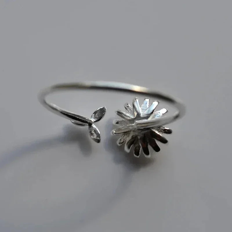 Кольцо Женское Chic Fresh Daisy Opening Ring Lady Delicate Flower Gift Everyday Jewelry For Teen Girls Accessories For Women