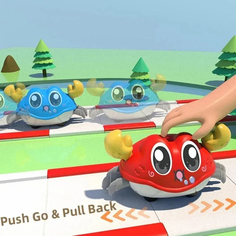 Crawling Crab Tummy Time Walking Dancing Toy Baby Sensory Toy Learning Crawl Gifts Double Force Walking Crawling Toys