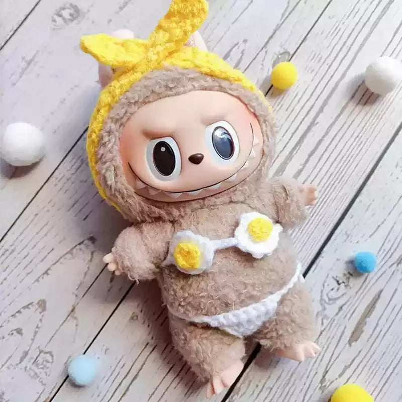 Labubu Clothing Summer Clothes Bikini Baby Clothes Glue Doll Pendant Potato Chip Clothes Replace Packaging Decoration