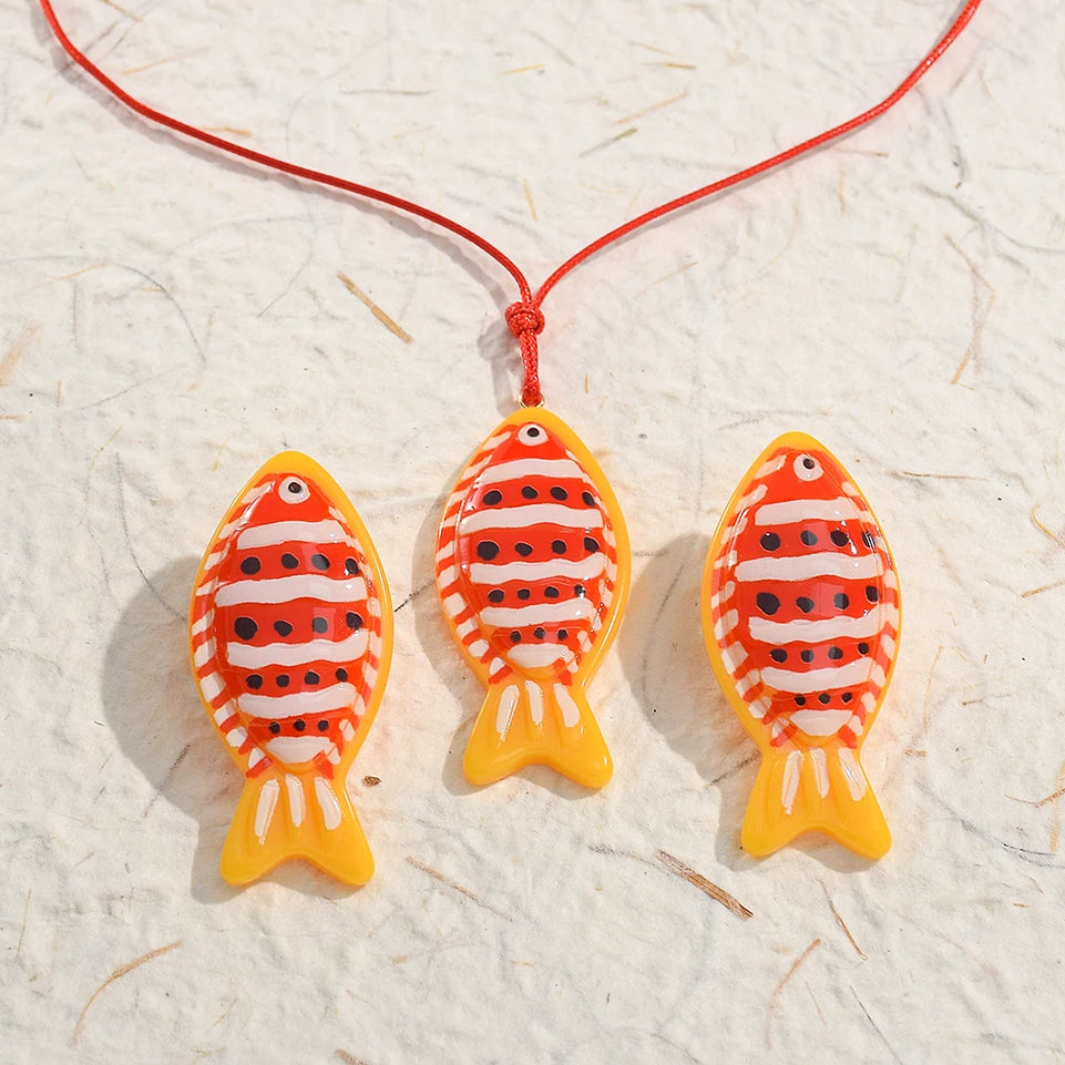New Lovely Resin Earrings For Women Lovely Fish Acrylic Animal Drop Earring Girls Accessories