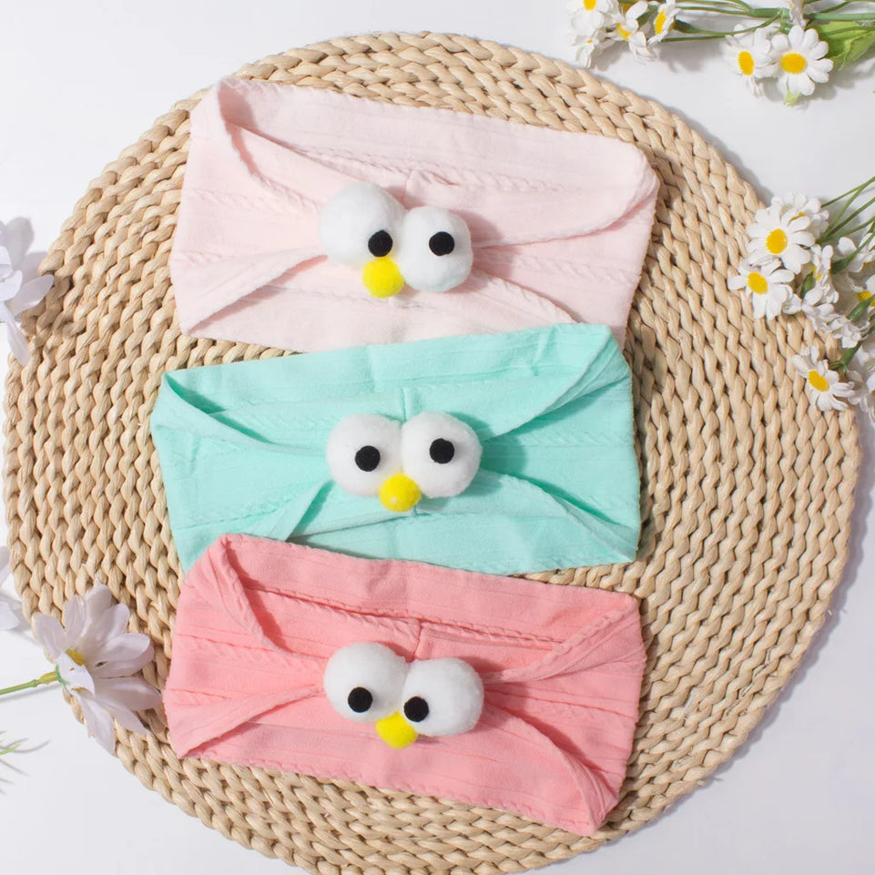10 Colors Baby Fontanelle Headband Cute Eyes Baby Jacquard Headband Children Elastic Headband Boys and Girls Accessories