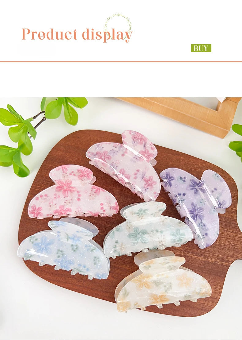 Artistic hair claw clip Flowers hair claws Floral hair claw Sweet hair clip claw Hair clips for girls Accessories for women