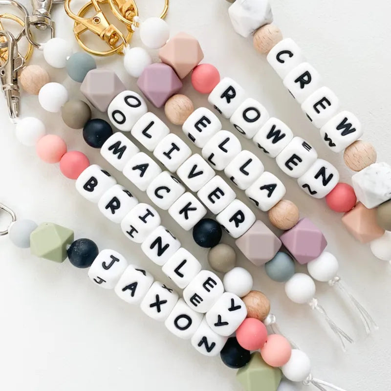 Y2k handmade name keychain | personalized | customized | baby gift | beaded | backpack, purse hangings