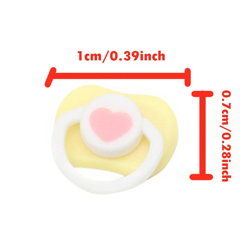 Lovely Mini Doll Pacifier Play House Supplies Dummy Nipples For OB11 BJD Doll Baby Dolls Kids Toy Baby Pacifier Accessories