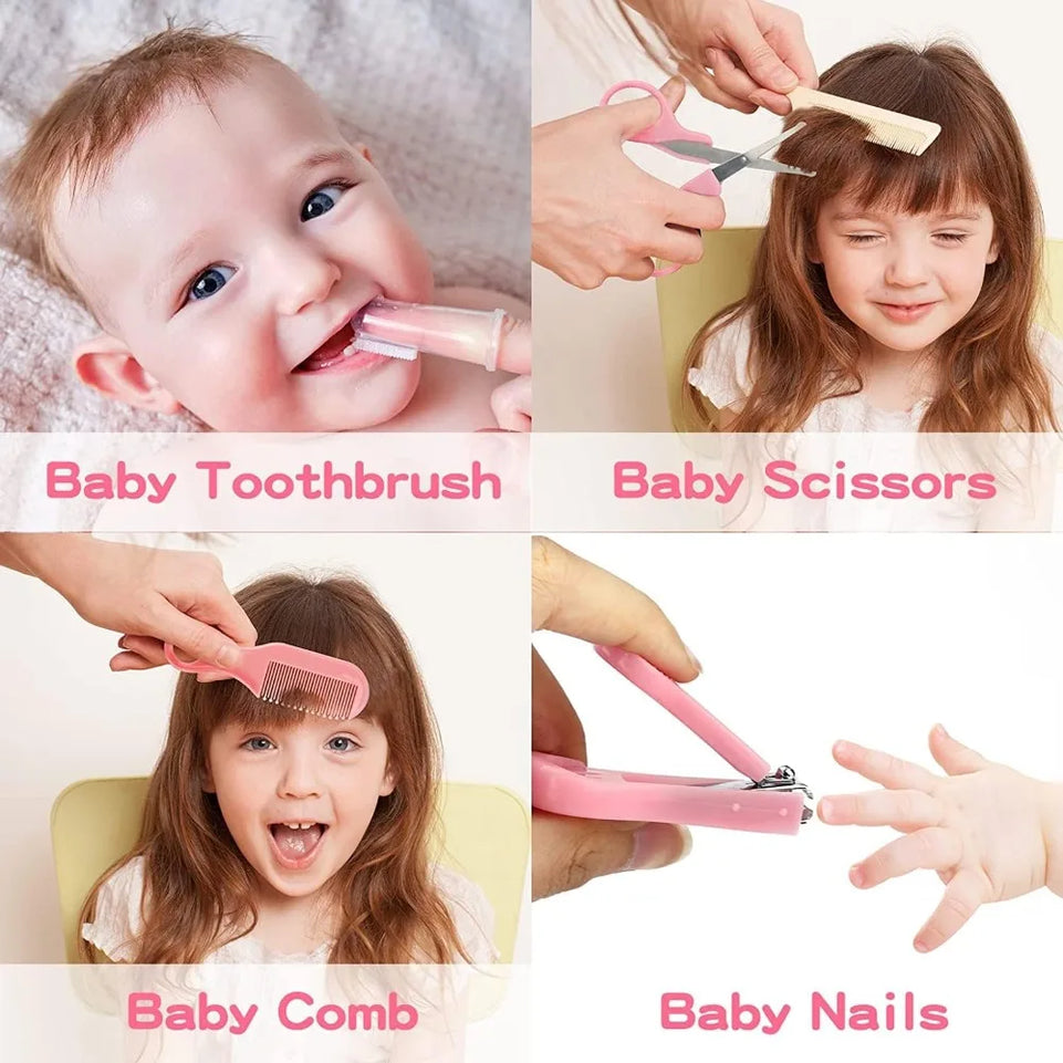 Baby Healthcare and Grooming Kit Baby Safety Set Newborn Nursery Health Care Set with Hair Brush Nail Clippers for Baby Care Kit