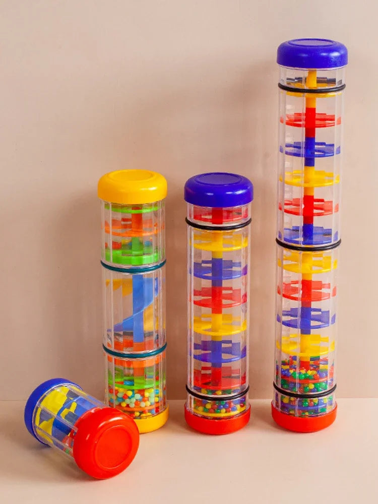 Montessori Baby Rain Stick Musical Toy Baby Rattles Early Educational Toy Musical Instrument Sensory Toys for Kids Children Gift