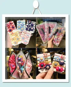 2PCS Cute Star Flower Grape Princess Headwear Kids Elastic Hair Bands Cartoon Baby Headdress Children Ropes Girls Accessories