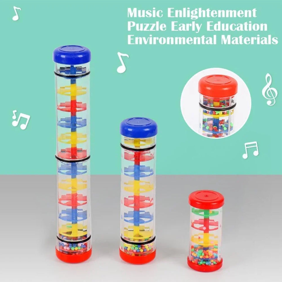 Montessori Baby Rain Stick Musical Toy Baby Rattles Early Educational Toy Musical Instrument Sensory Toys for Kids Children Gift