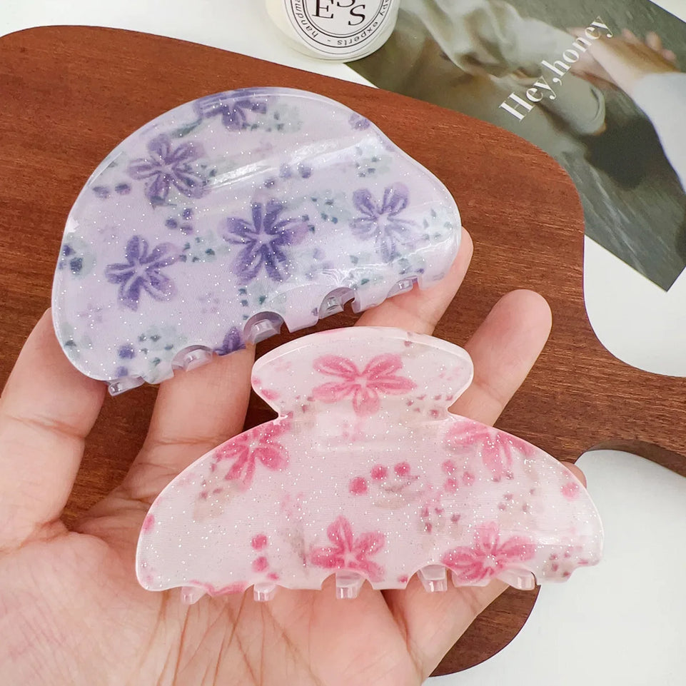 Artistic hair claw clip Flowers hair claws Floral hair claw Sweet hair clip claw Hair clips for girls Accessories for women