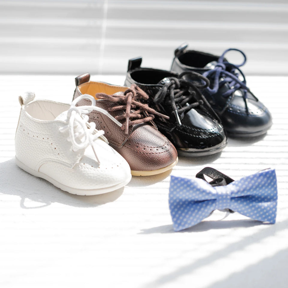 Classic Lace-up Baby Shoes Spring Boy and Girl British Style Baby Shoes Multi-color Baby Rubber Soles Non-slip Walking Shoes
