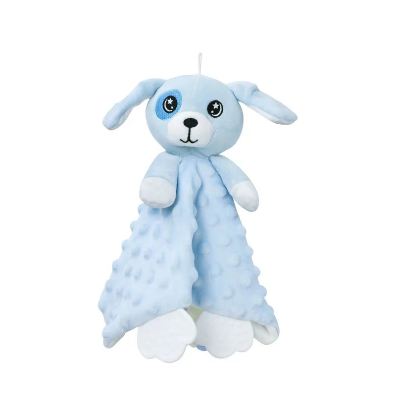 Personalized Baby Security Blanket Teether Plush Stuffed Toy Custom Blanket Comforter Bunny Elephant Soothe Appease Baby Gift