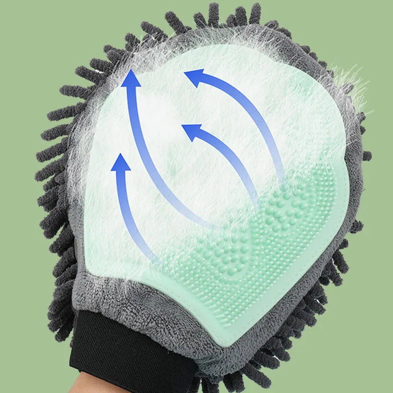 1PC Dog Grooming Brushes Shedding Comb Gloves Double-Sided Cleaning Massage Glove Dog Hair Removal Glove Dog Hair Removes Glove