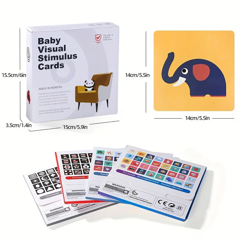 Baby Visual Stimulation Cards Sensory Toy Parent-child Interaction Learning Educational Toy For Newborn Baby Gift