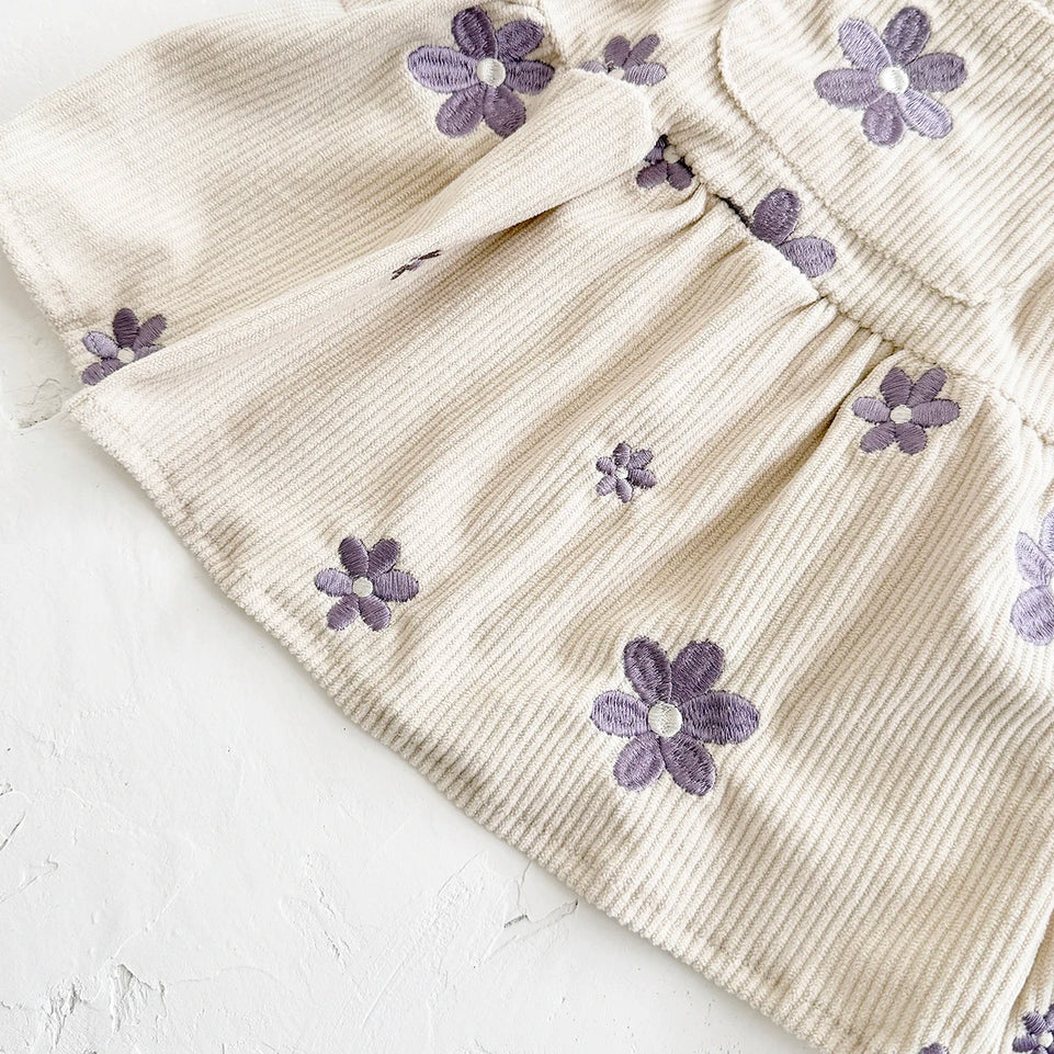 Ins Baby Clothes Girls Denim Dresses Flowers Embroidery Strap Skirt Infant Kids' Dresses One-piece Overall 2 Years Girl Clothes