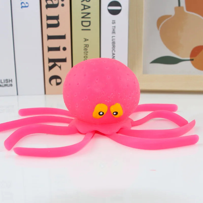 Summer Swimming Play Water Bathroom Toy Baby Bath Toys Sponge Water Absorbing Octopus Squeezing Stress Relief Toys for Children