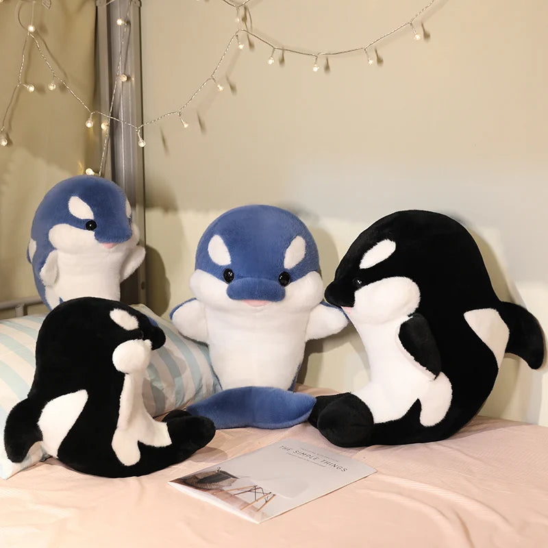 35/50cm Kawaii Killer Whale Plush Toys Stuffed Orcinus Orca Fish Doll Cute Shark Cartoon Soft Sleep Pillow Kids Girls Baby Gift