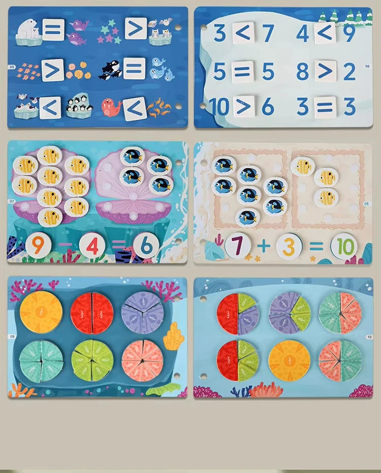 Montessori Baby Busy book My First Quiet Book Paste Early Learning Education Children Toy Matching Puzzles Game For Baby Gift