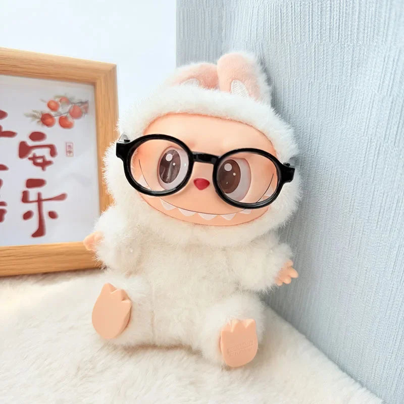 Sitting Party Baby Clothes For 1st &2nd Labubu Pendant Macaron fabric Clothes for Labubu New Cute Shoulder Pants Labubu Outfit