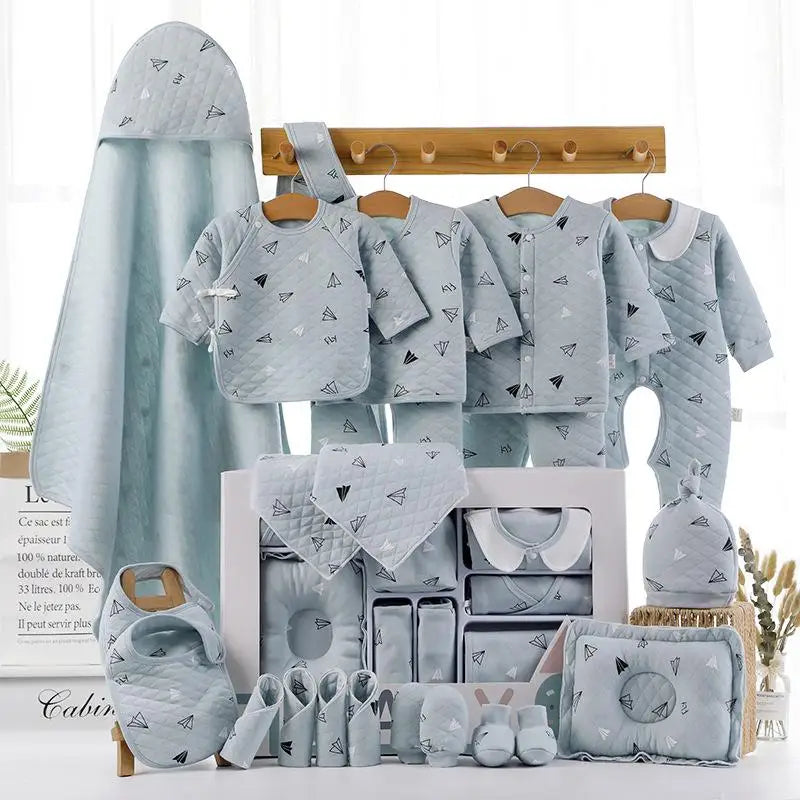 18/22 Pieces Newborn Clothes Baby Gift Pure Cotton Baby Set 0-6 Months Autumn And Winter Kids Clothes Suit Unisex Without Box