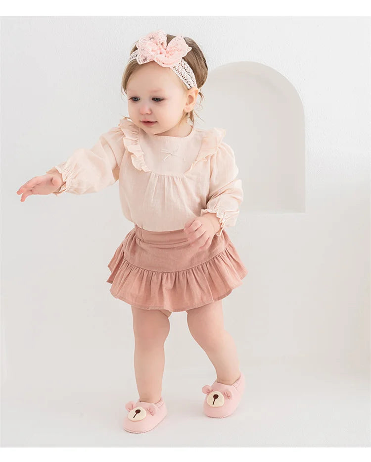 Newborn Baby Shoes For Girls Boys Cute Soft Toddler Floor Sports Infant First Walker Booties Casual Cartoon Baby Shoes Non-slip