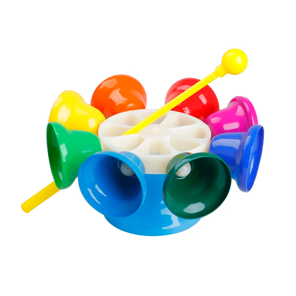Orff Musical Instrument Set Colorful 8-Note Hand Bell Children's Music Toy Baby Early Education Beautiful Christmas Gift