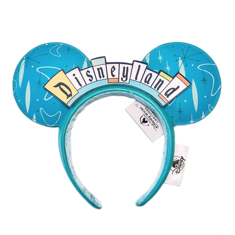 Minnie Mouse Ear Headband For Women Disneyland Headband Mickey Adult/Child Ears Leather Plush Sequin Cosplay Girls Accessories