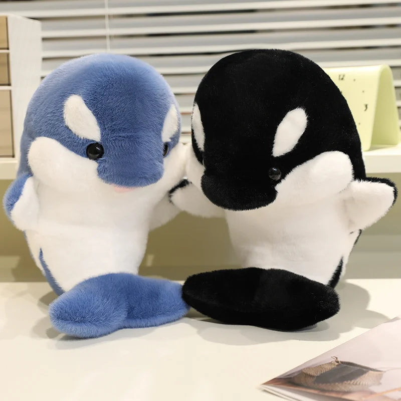 35/50cm Kawaii Killer Whale Plush Toys Stuffed Orcinus Orca Fish Doll Cute Shark Cartoon Soft Sleep Pillow Kids Girls Baby Gift